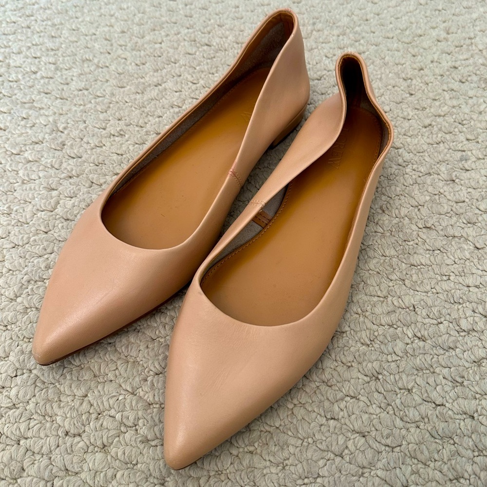 J Crew Leather Pointed Toe Flats 9